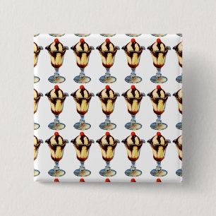 Vintage-Eisbecher Button