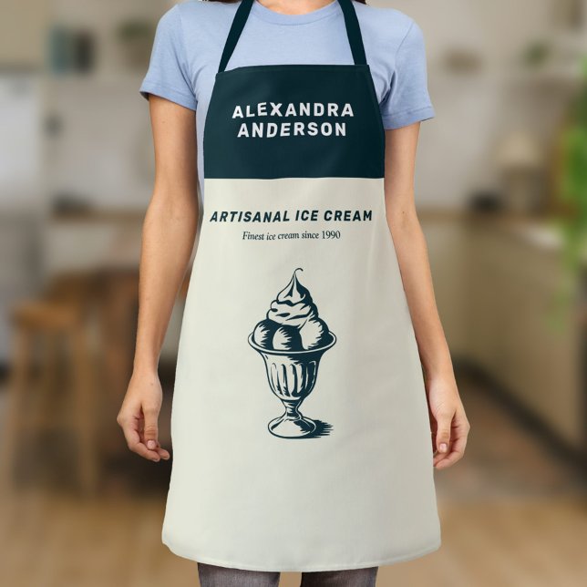 Vintage-Eisbecher Schürze (Vintage Ice Cream Sundae Apron)