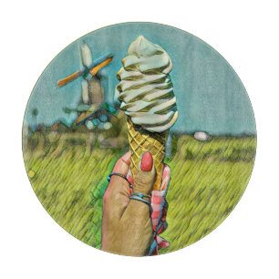Vintage Eiscreme Schneidebrett