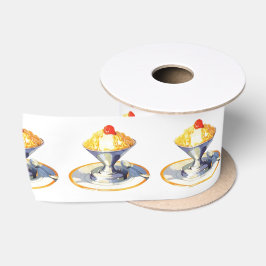Vintage Eiscreme-Sundae Retro-Desserts Satinband