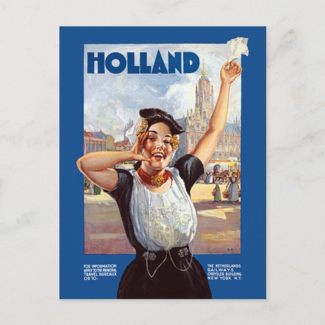 Vintage Eisenbahn Holland Niederlande Postkarte (Vorderseite)