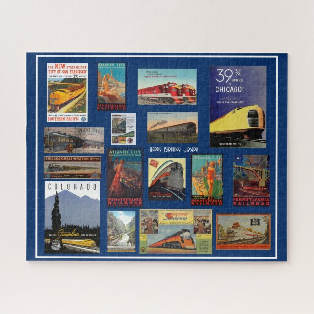 Vintage Eisenbahnwerbung (Horizontal)