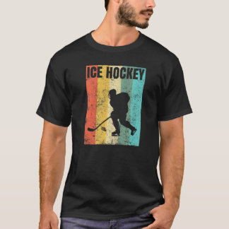 Vintage-Eishockeyspieler T-Shirt