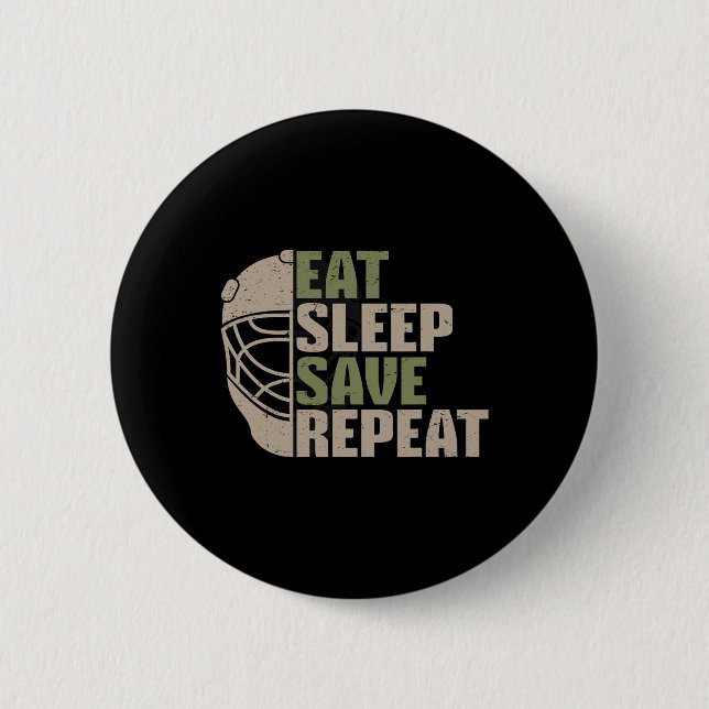 Vintage-Eishockeytorhüter  Button (Vorderseite)