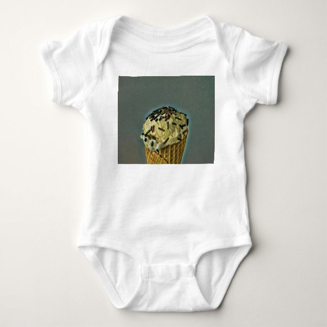 Vintage Eiskunst Baby Strampler (Vorderseite)