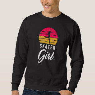 Vintage Eisläuferin Eiskunstlauf Retro Eislaufen Sweatshirt