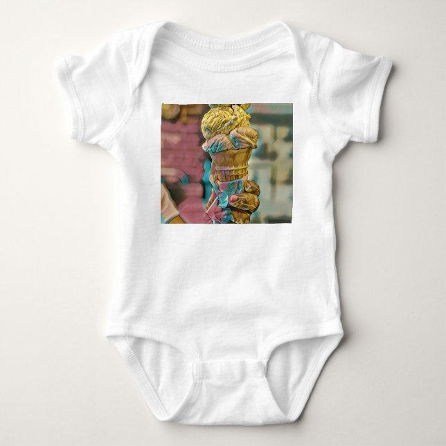 Vintage Eistüte Baby Strampler (Vorderseite)