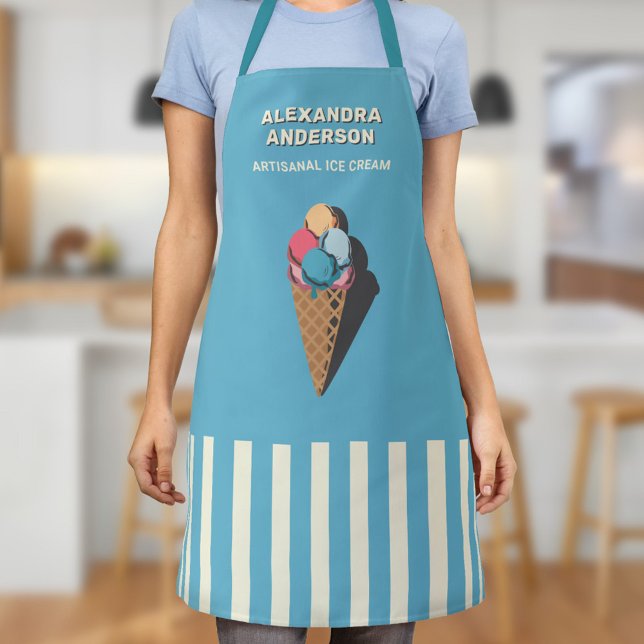 Vintage-Eiswaffel Schürze (Vintage Ice Cream Cone Apron)