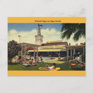 Vintage-El-Rancho-Vegas-Postkarte Postkarte