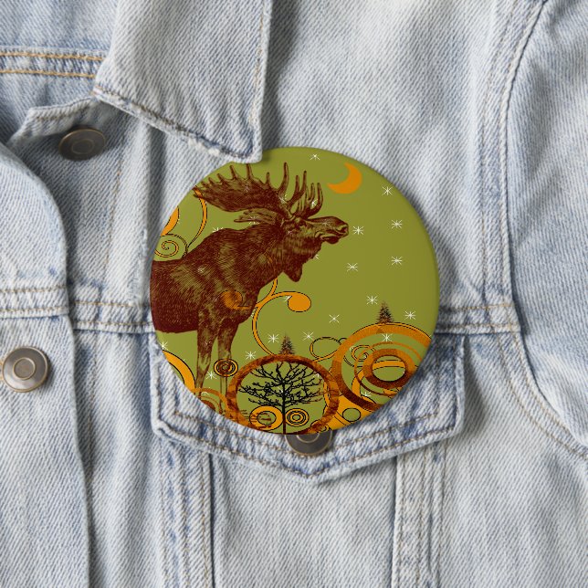 Vintage-Elch-Geschenke Button (Beispiel)