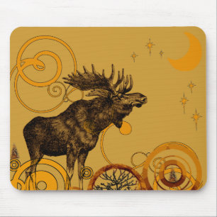 Vintage-Elch-Geschenke Mousepad
