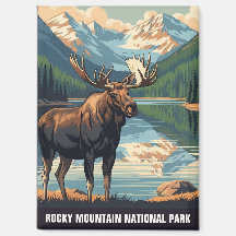 Vintage-Elch im Rocky Mountain National Park