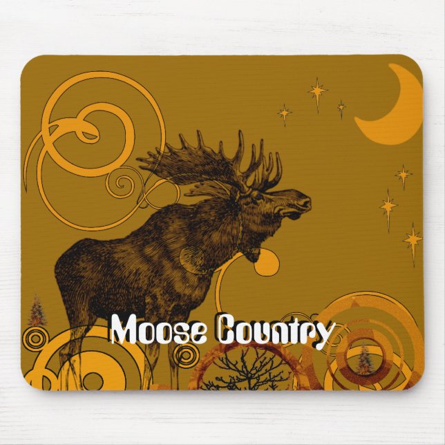 Vintage Elchgeschenke Mousepad (Vorne)