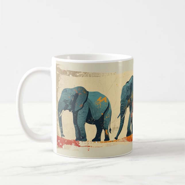 Vintage Elefanten Kaffeetasse (Links)