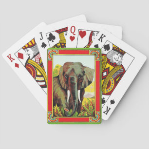 Vintage-Elefanten-Spielkarten Spielkarten