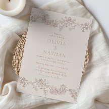 Vintage Elegance: Neutral Tones Floral Wedding