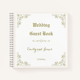 Vintage Elegance Wedding Guest Book Notizbuch