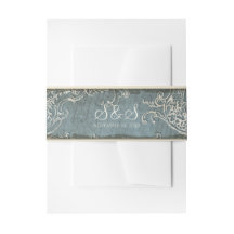 Vintage Elegance Wedding Toile Einladung Bündner B