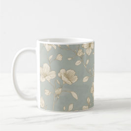 Vintage Elegant Botanical Line Art  Kaffeetasse