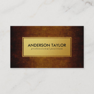 Vintage élégant Brown Étiquette doré