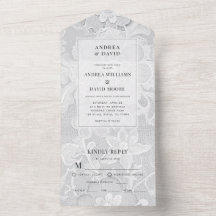 Vintage Elegant Floral Lace Wedding