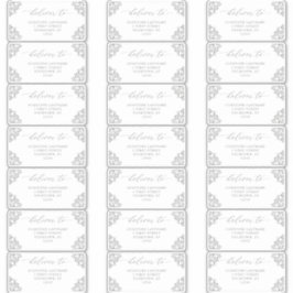 Vintage Elegant Gray Wedding Guest Address Labels