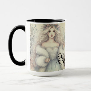 Vintage Elegant Winter Princess Mairytale Tasse