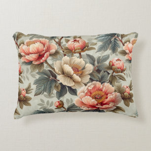 Vintage, elegante Blumen Dekokissen
