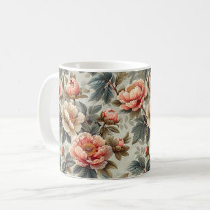 Vintage, elegante Blumen Kaffeetasse