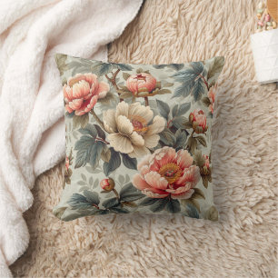 Vintage, elegante Blumen Kissen