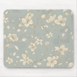 Vintage elegante botanische Linienkunst Mousepad