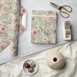 Vintage Elegante Brautparty Geschenkpapier