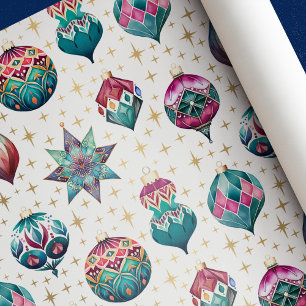 Vintage elegante Juwelen Weihnachtsschmuck Geschenkpapier