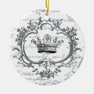 Vintage elegante Kronen… Verzierung Keramik Ornament