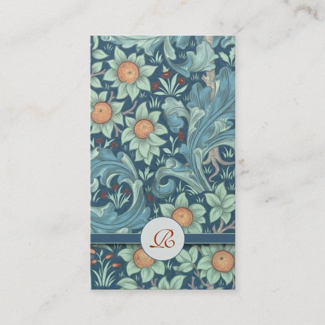 Vintage elegante Monogrammgeschäftskarten Visitenkarte (Vorderseite)