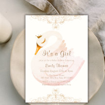 Vintage elegante Princess Swan Babydusche
