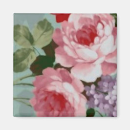 Vintage elegante rosa Rote Rosen Magnet