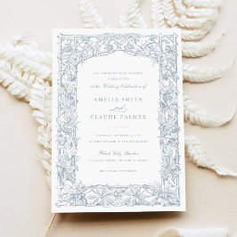 Vintage, elegante Weinreben, Rahmen Hochzeit Einladung