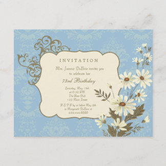 Vintage elegantes Geburtstags-Party der Einladung
