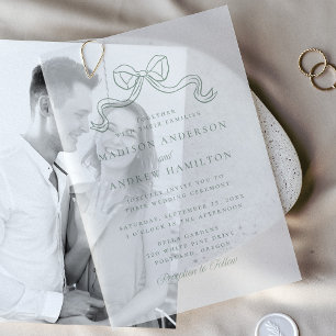 Vintage Eleganz Hellgrüner Schleifenhochzeit