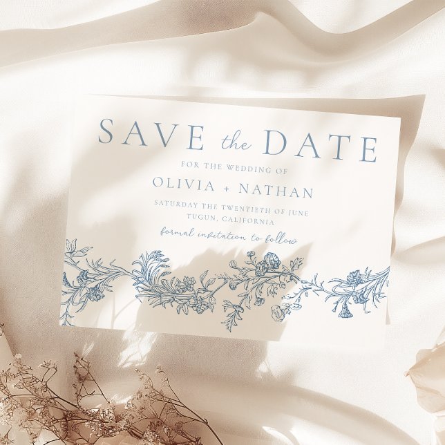 Vintage Eleganz: Klassische Blumenhochzeit Save The Date (Von Creator hochgeladen)