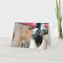 Vintage Eleganz: Mannequin Figurine Karte