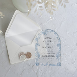Vintage Eleganz: Moderne Hochzeit am Arch Acryleinladungen
