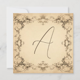 Vintage Eleganz: Notizen für tiefe Bronze-Monogram
