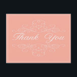 Vintage Eleganz | Vielen Dank, Postkarte<br><div class="desc">Passen Sie diese Dankeschön Postcard, um Ihre besondere Danksagung auf der Rückseite hinzufügen.</div>