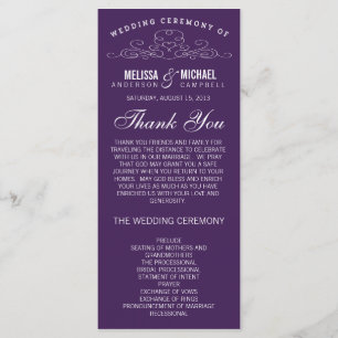 VINTAGE ELEGANZ WEDDING-PROGRAMM PROGRAMM