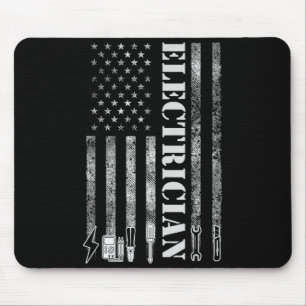 Vintage-Elektriker Nge USA-Flagge Grafik  Mousepad