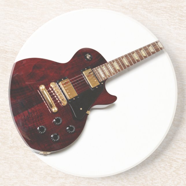 Vintage elektrische Gitarre Sandstein Untersetzer (Vorne)