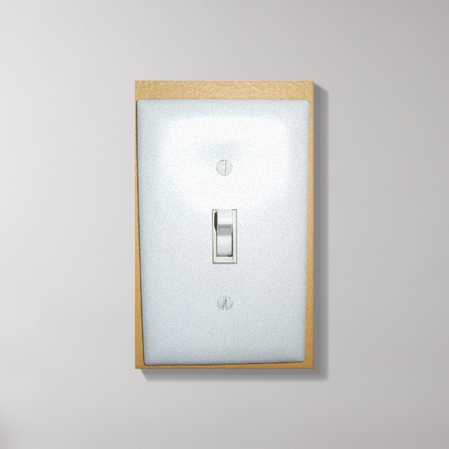 "Vintage elektrische" Lichtschalterwand Art Leinwanddruck (Vorderseite)
