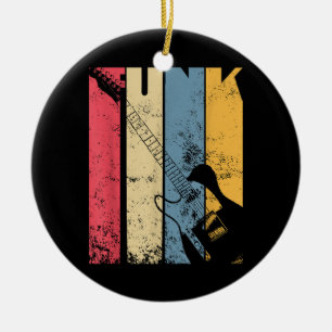 Vintage-Elektrogitarre Funk-Musik Liebhaber-Gesche Keramik Ornament